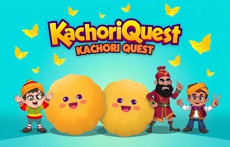 KachoriQuest Game Cover KachoriQuest game cover showing various Indian kachori snacks and game characters in vibrant colors